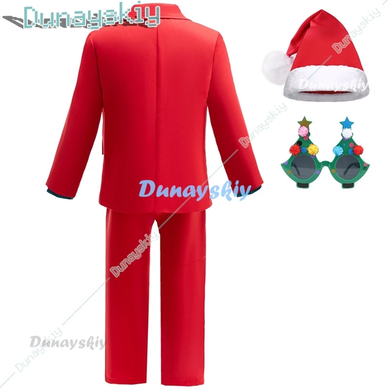 Kid Jokerr Cosplay Costume Red Suit Set Clown Costume For Boy Role Playing Party Halloween Costumes Party