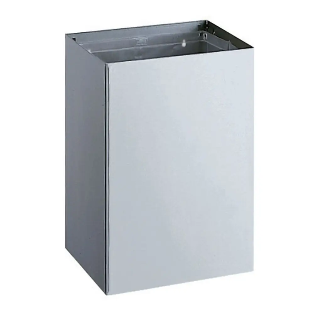 

Surface Mounted Stainless Steel Waste Receptacle, Satin Finish, 20 Gallon Capacity, 16.5 W x 23 H x 12.5 D