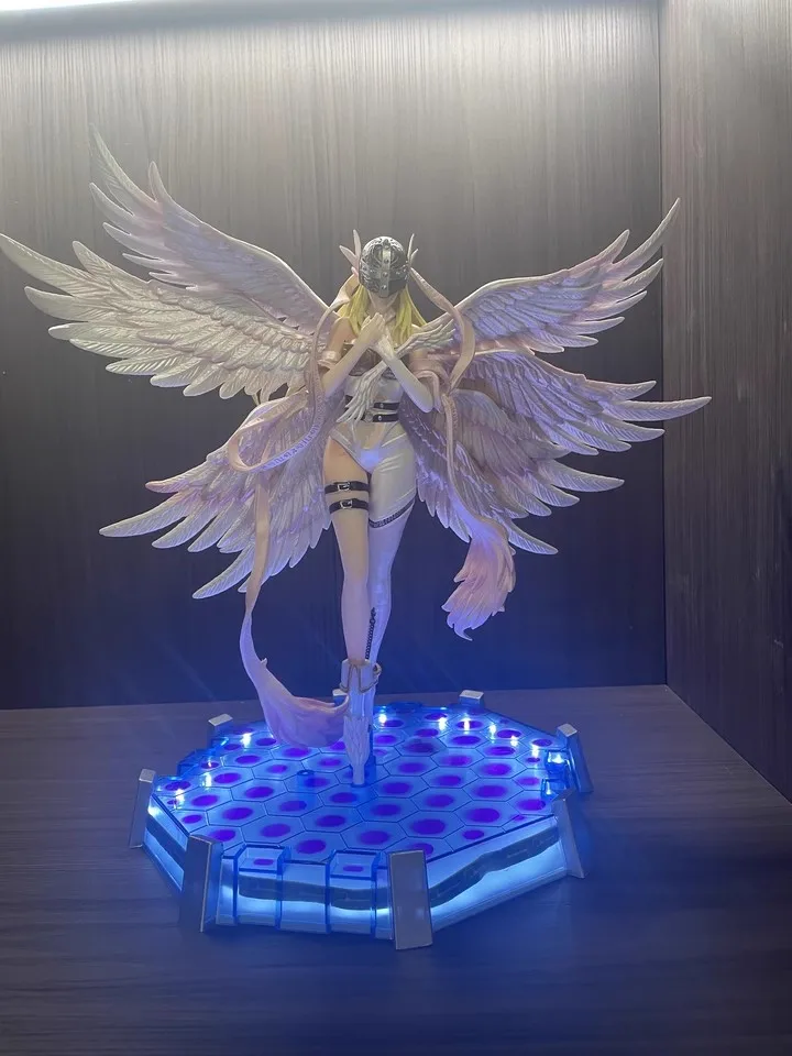 Anime Figure New Tyrannosaurus Studio Digimon Digital Monster Angewomon Resin Figure Model Children Toy Collection Birthday Gift