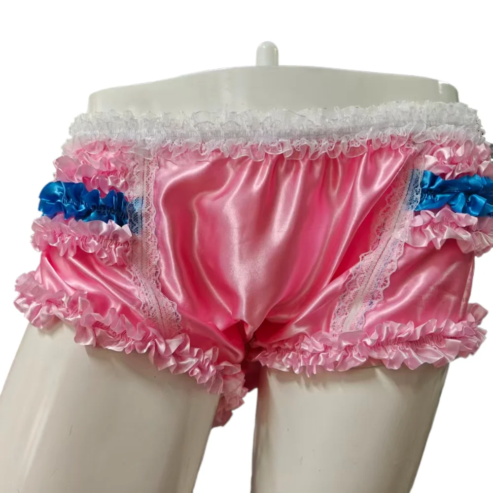lace-boxer-briefs-men-women-silk-like-material-cake-pattern-comfortable-underwear-soft-stretchy-trendy-club-night-pyjama-boxers