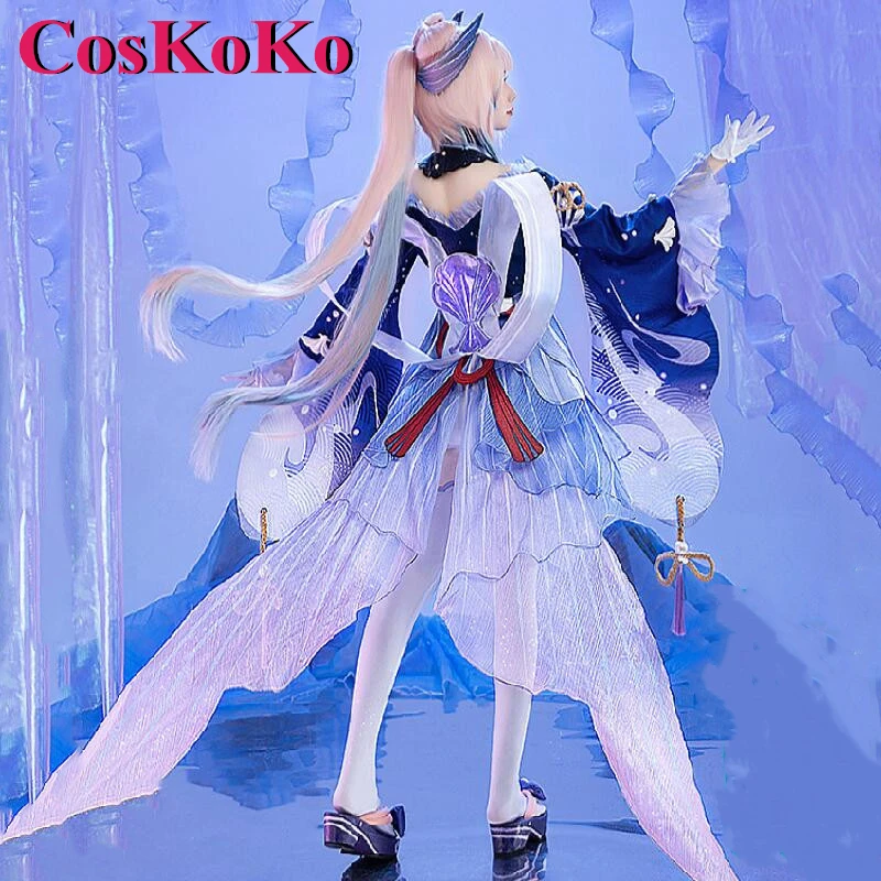 CosKoKo Sangonomiya Kokomi Cosplay Costume Hot Game Genshin Impact Elegant Sweet Dress Halloween Anime Party Role Play Clothing