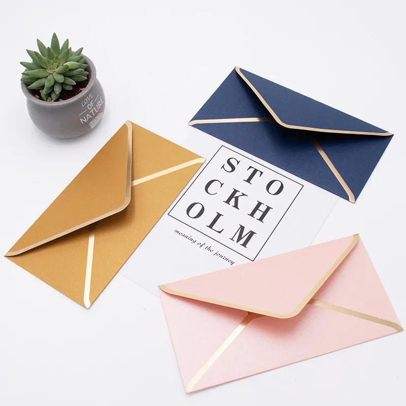 

50 шт. 23x12 см высококачественные конверты для деловых нужд, 250 г, перламутровая бумага, конверты с золотым тиснением для свадебных приглашений, канцелярские товары