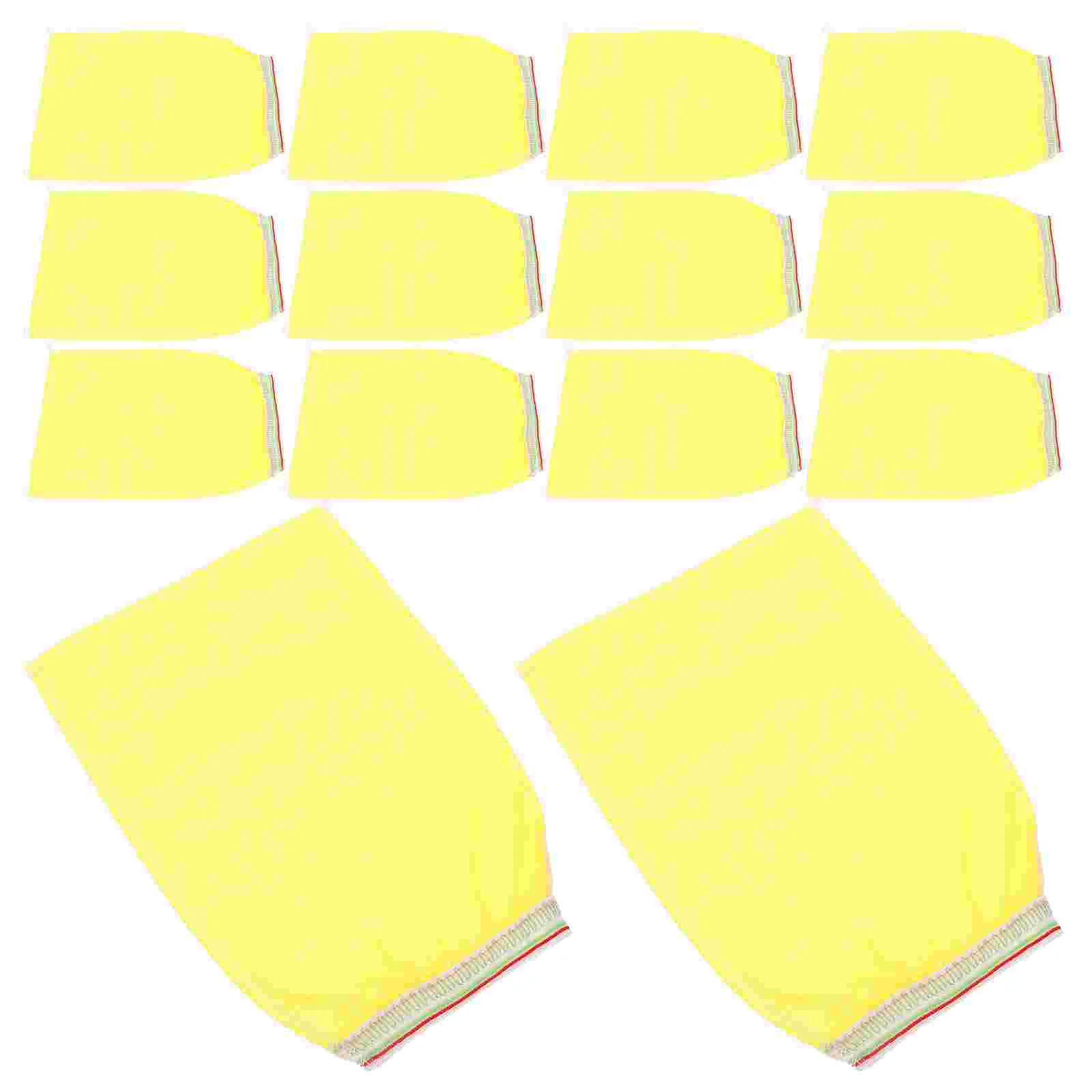 

25 Pcs Sponges Disposable Bath Towel Useful Gloves Portable Shower Towels Body Exfoliating Yellow Massage Mitts Household Baby