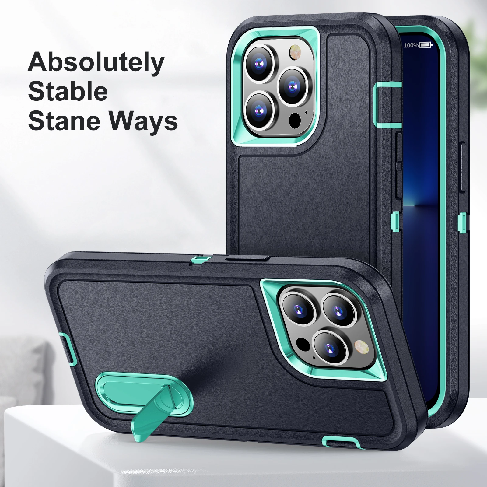 Heavy Armor Shockproof Defend Phone Case For iPhone 11 12 13 14 15 16 17 Pro Max 7 8 Plus SE 2022 Xs XR Plastic TPU Back Cover