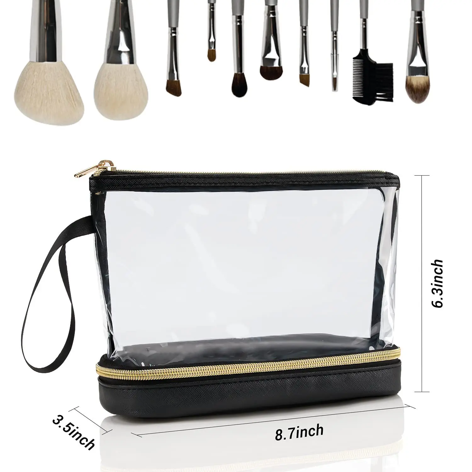 Multi Functional Double-Layer Large Capacity Pvc Cosmetic Storage Portable Travel Dry Wet Separation Wash Bag