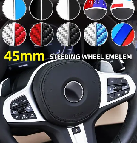 45mm 50th Anniversary Edition Car Steering Wheel Badge Emblem Sticker for BMW E36 E39 E87 E60 E46 E53 E90 F10 F20 F25 F30 X3 X5