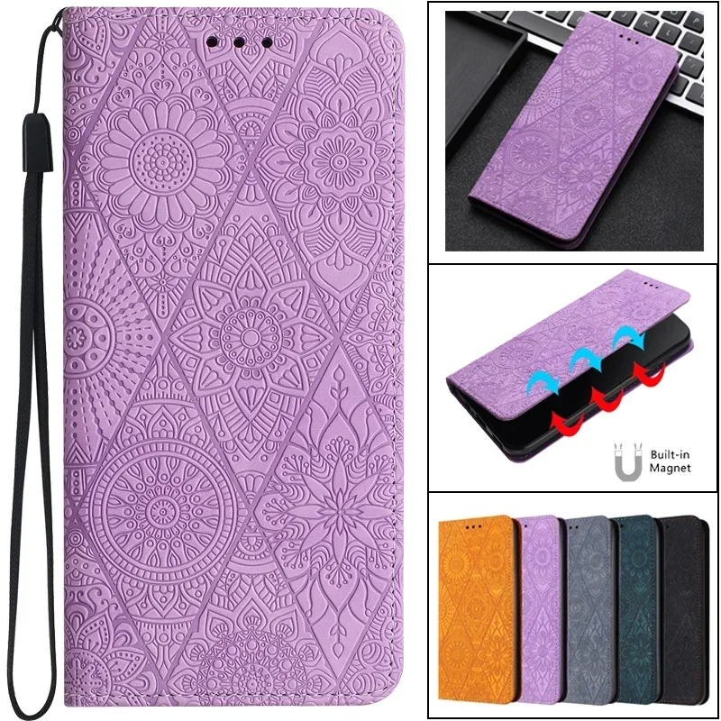 

Vintage Flower Case for Redmi Note 10 Pro Cases for Xiaomi Redmi Note 10S 8T 9 Pro Max Redmi10C 10A 9C 9A Magnetic Leather Cover