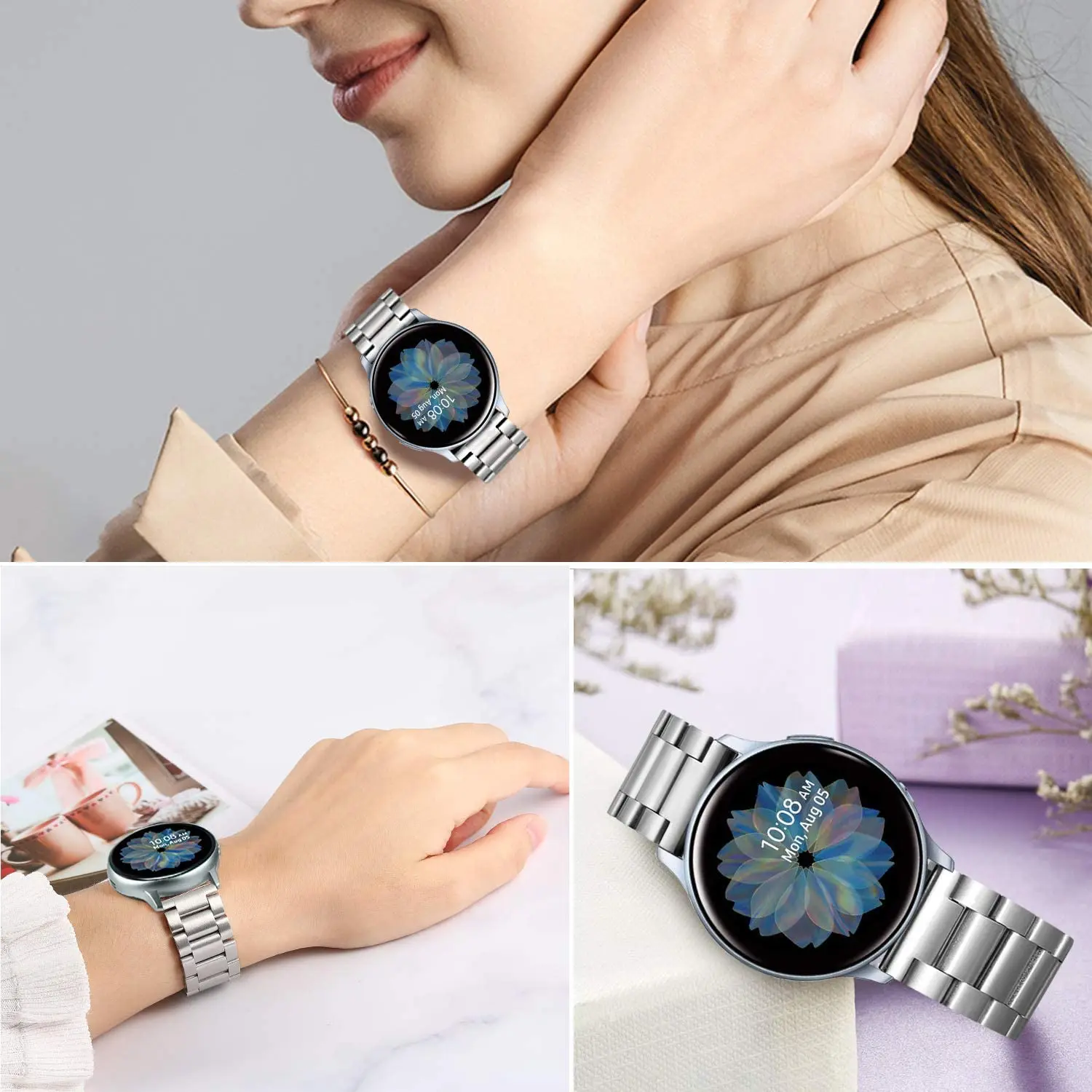 حزام شاشة حامي لساعة سامسونج جالاكسي 6 5 4 40 مللي متر 44 مللي متر نشط 2 الفرقة غطاء جالاكسي ساعة 6 5 44 مللي متر سوار معدني