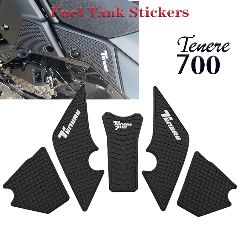 Motorfiets Antislip Zijde Brandstoftank Stickers Waterdichte Pad Rubber Sticker Voor Yamaha Tenere 700 Rally T700 Xtz 690 T 700 2019-23