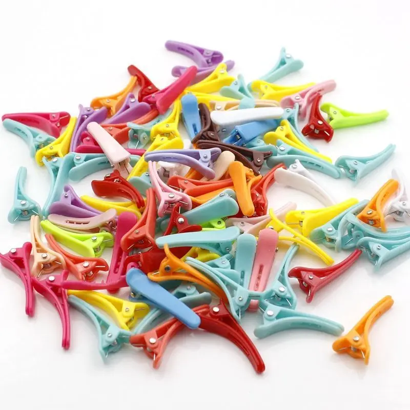 40Pcs/Lot DIY Hair Accessories 3.6cm Plastic Hair Clip Candy Color Hairpin Duckbill Barrette Bang Side Headdress Girls Ornaments