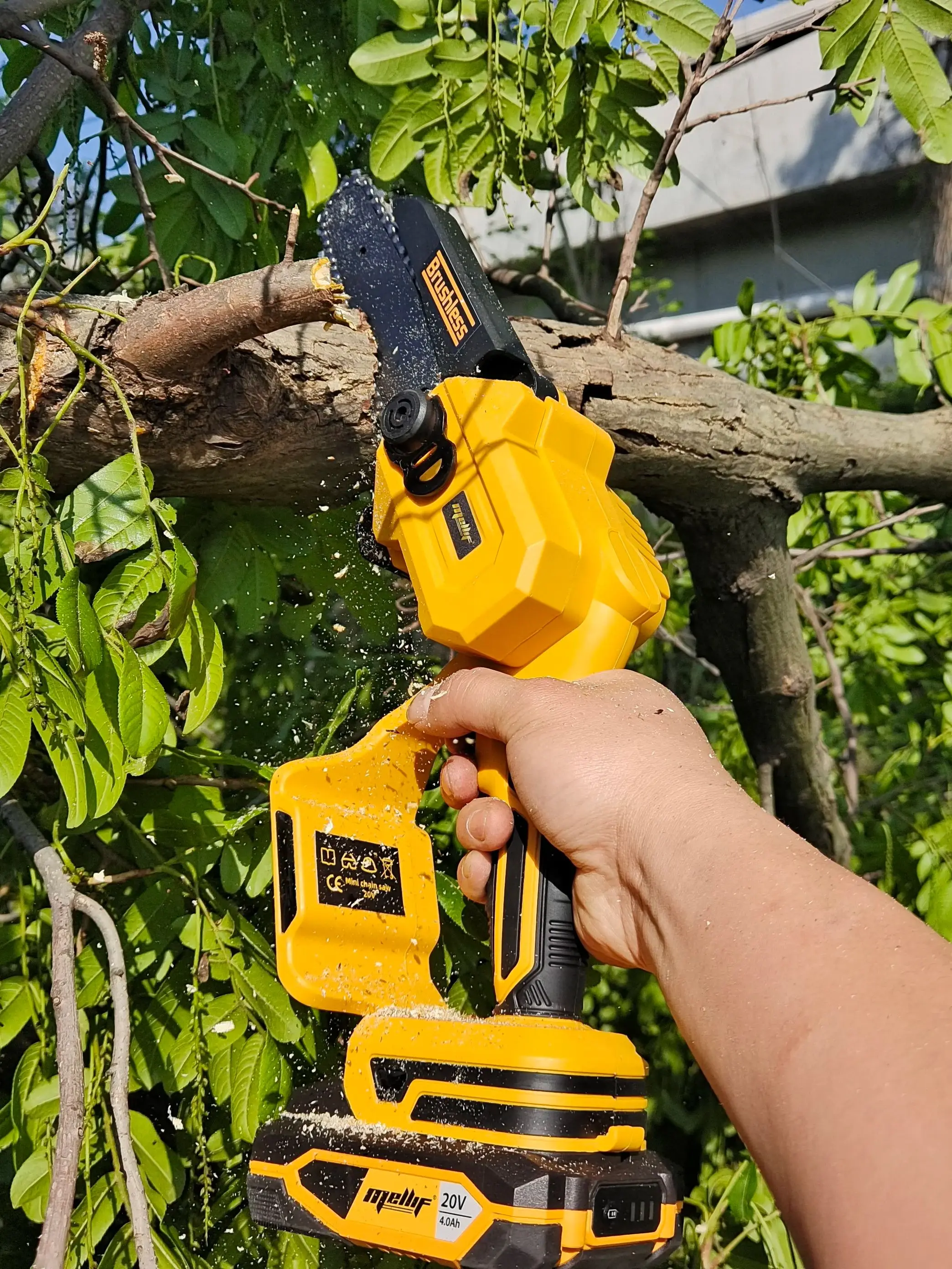 Dewalt-배터리 18V 20V 최대 6 인치 무선 미니 전기톱, 속도 조절 정원 벌목용 도구