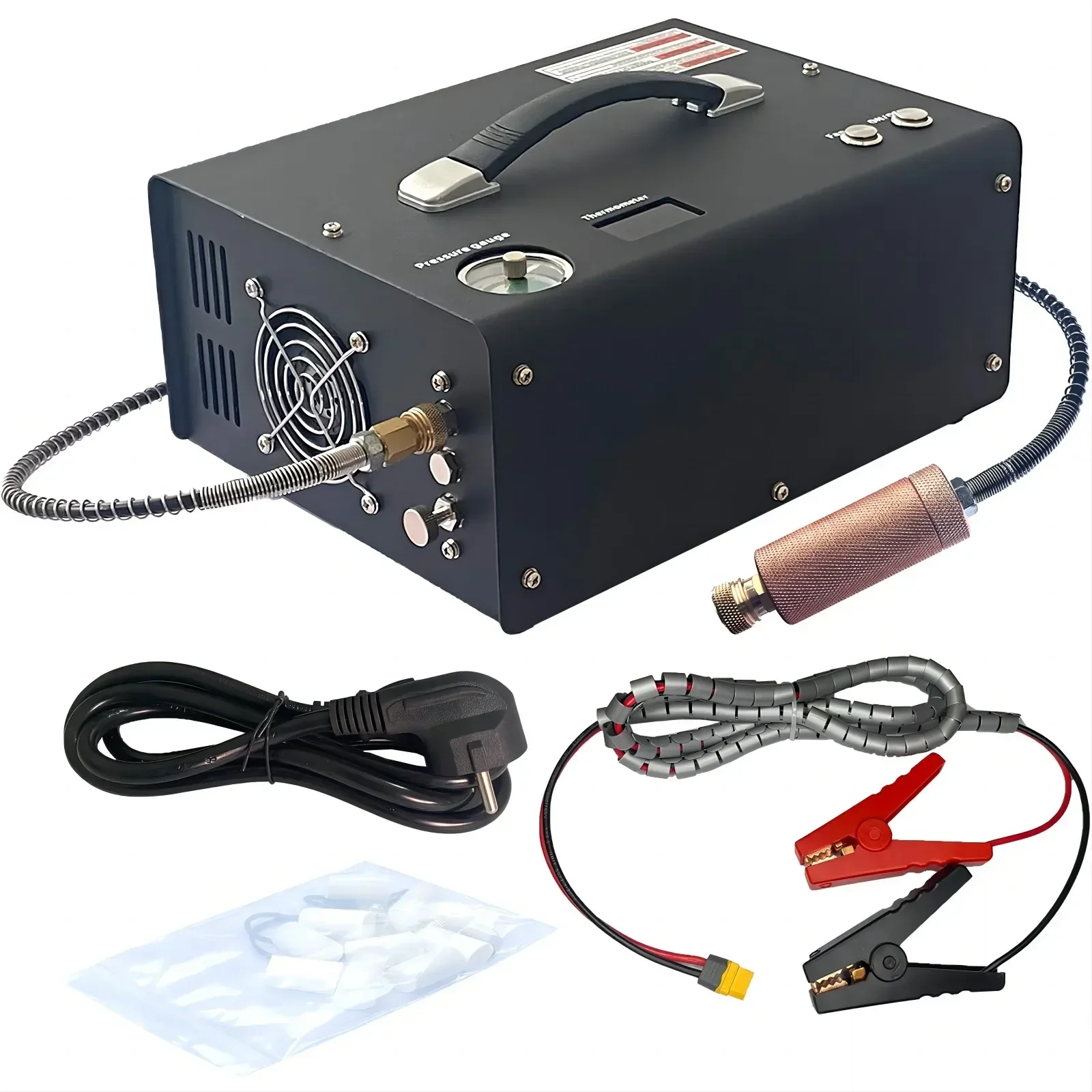 300Bar 4500Psi Portable PCP Air Compressor Built-in 220V/110V power adapter Set pressure value Automatic stop Suitable for subme