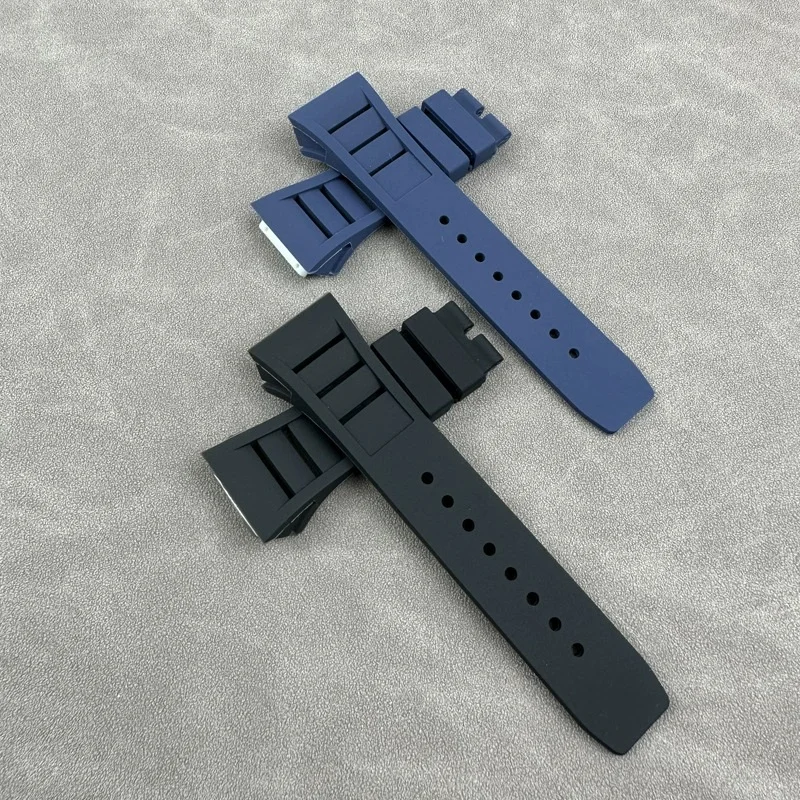 High Quality Soft Rubber Watchband For Richard Mille RM011 Series Bracelet Screw Style Men Watch accessory Strap 25mm-20mm