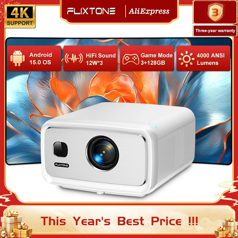 مراجعات ونصائح حول مشروعور Flixtone D10S 4000 Ansi Full HD لعرض البيانات والفيديو في المنزل