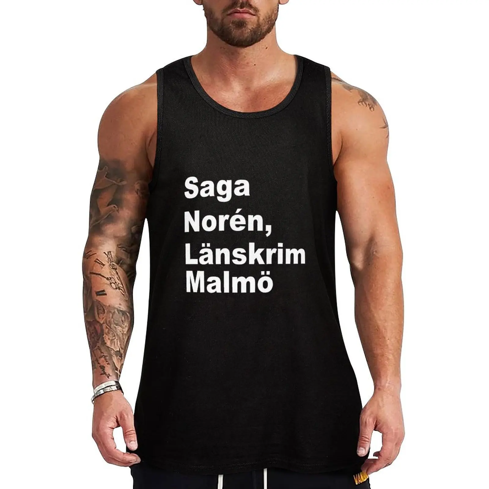 ¿Saga Norén, L?nskrim Malm? Camiseta sin mangas de verano para hombre, camisetas de anime, camisetas de algodón para hombre