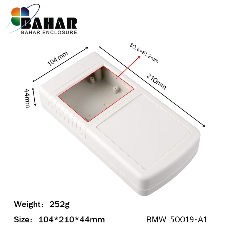 Bahar Enclosure Wire Junction Box  ABS Plastic Housing Wall-mounting shell  Instrument Case SIZE 104X210X44 MM  MODEL BMW50019