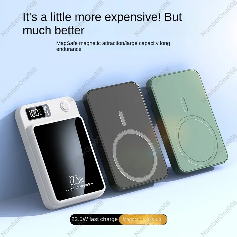 20000 MA Mini Wireless Magnetic Power Bank Thin and Portable with Cable Magsaf E Fast Charging Power Supply