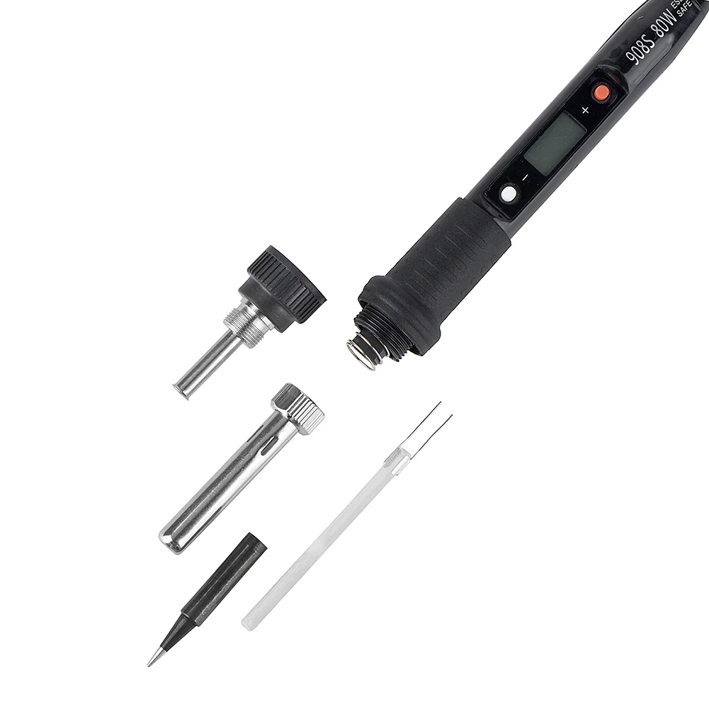 JCD-Kit de pistola para soldar, herramientas de reparación de soldadura con pantalla Digital LCD, temperatura ajustable, 220V/110V, juego de bomba de succión de estaño, 80W