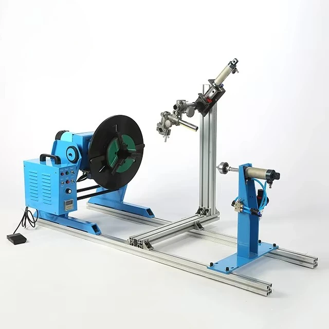 TKweld Mini 1 Axial Rotator Small Payload 10kg 15kg Welding Rotary Table Positioner Fixture Chuck 2-19r/min Rotation 0-90 Tilt