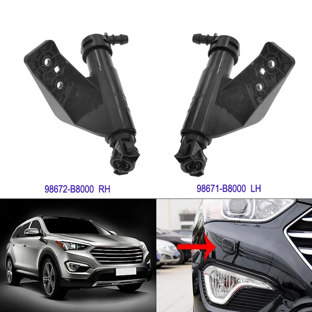 Car Right Front Headlight Washer Nozzle Water Nozzle for Hyundai Santa Fe 2013 2014 2015 2016 98672-B8000