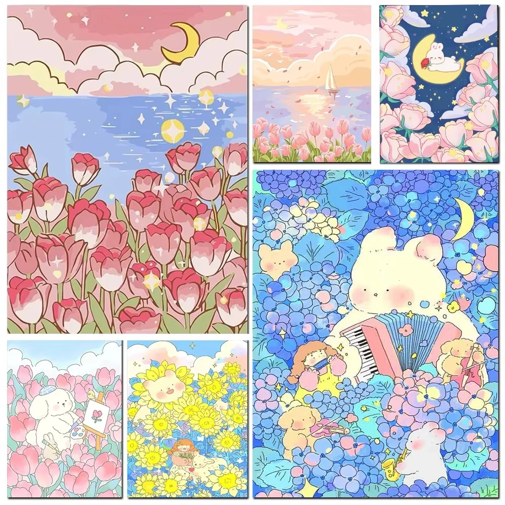 

Набор для вышивания алмазной мозаикой 5D: Картина с мультяшным пейзажем, полная алмазная вышивка, наборы для вышивания крестиком, декор для дома, художественный подарок