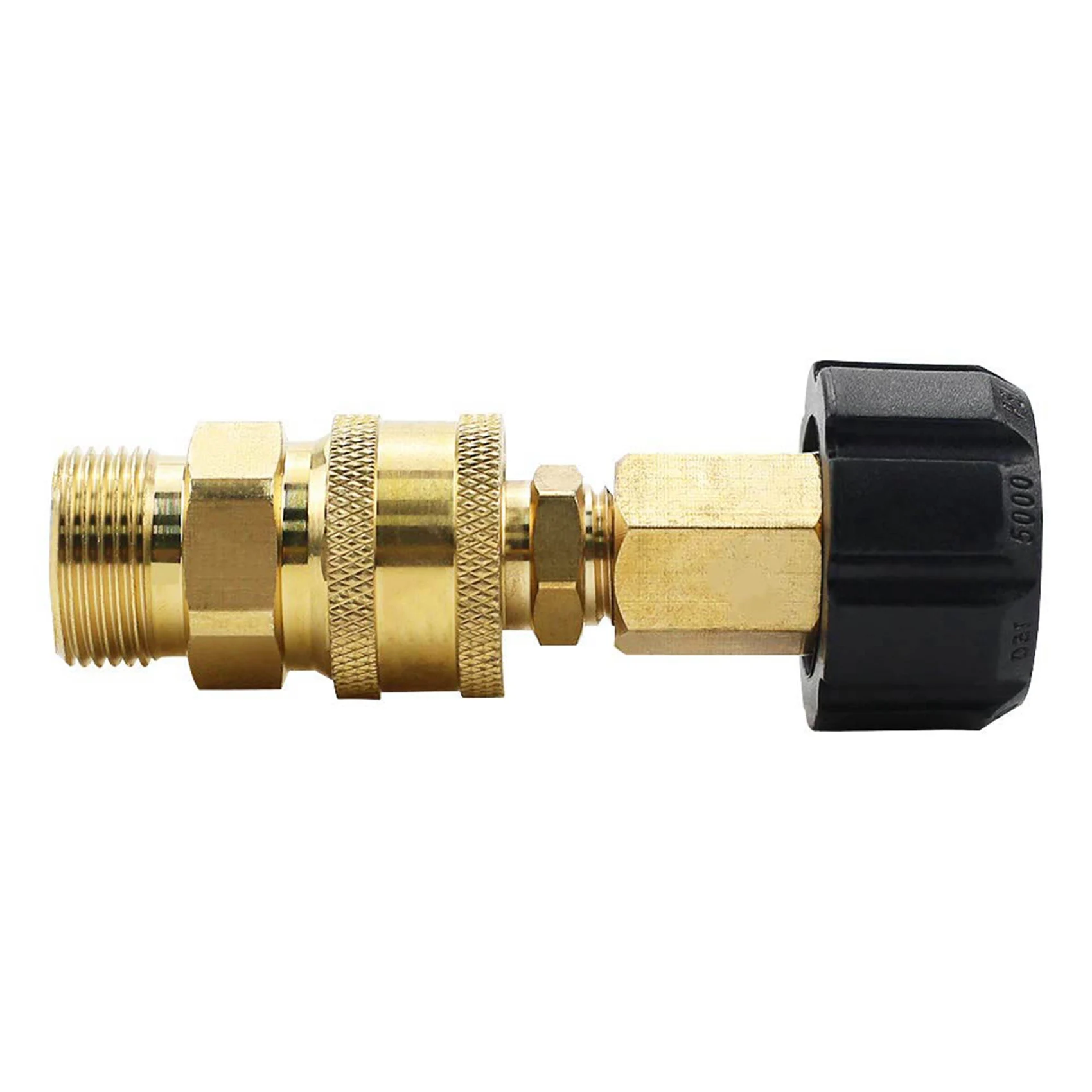 BHTS-2X Pressure Washer Adapter Set, M22 14Mm Swivel To M22 Metric Fitting,M22-14 Swivel + 3/8 Inch Plug,5000 PSI