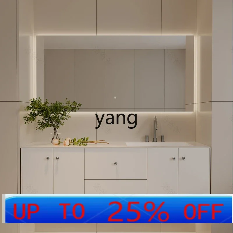 ltt oak lacquered rock slab ceramic integrated bathroom cabinet combination wash basin washbasin