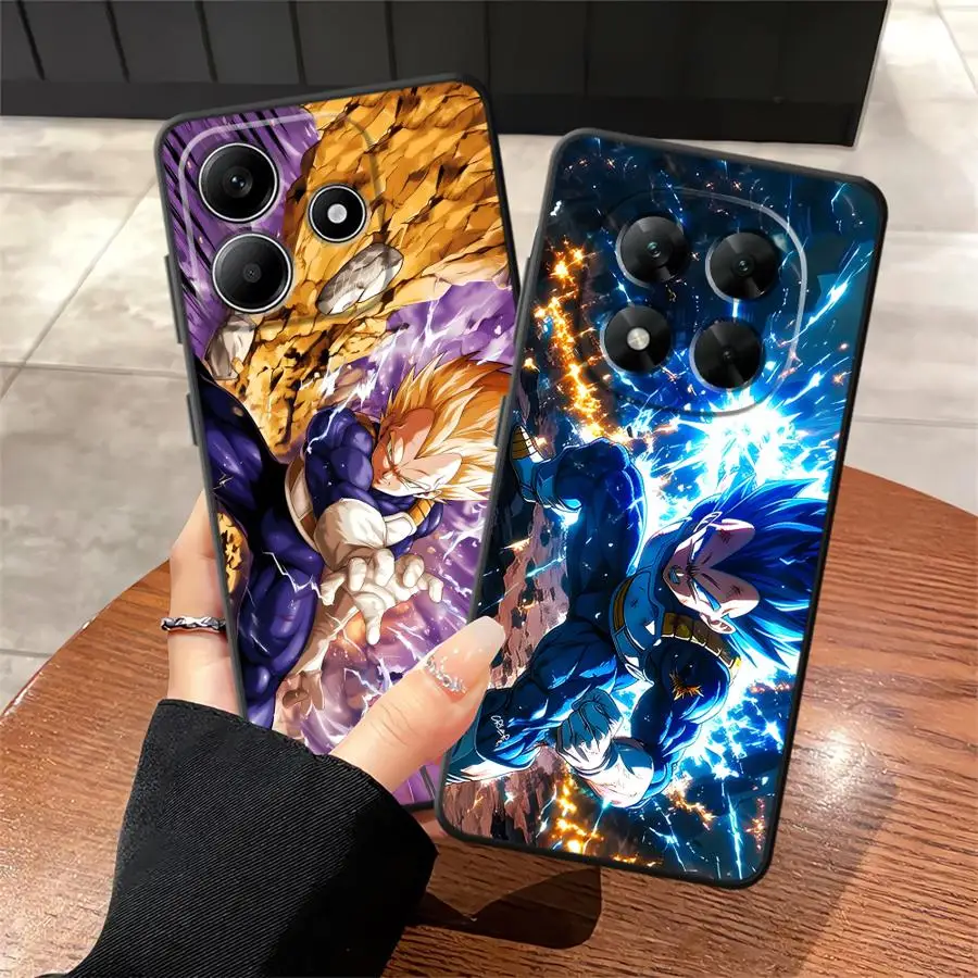 Hülle für Xiaomi Redmi Note 11s 7 8 9 10 11 12 Pro 12s 13 14 Pro Plus 10S 9S Schwarz Soft Phone Cover Dragon Ball Dashing Vegeta