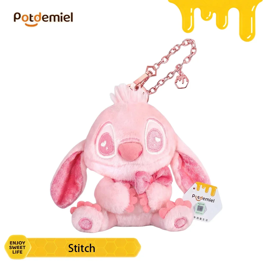 Potdemiel Disney Stitch Plush Keychain Cute Stuffed Doll Bag Charm Pendant Kawaii Anime Backpack Decoration Girls Holiday Gift - view 6