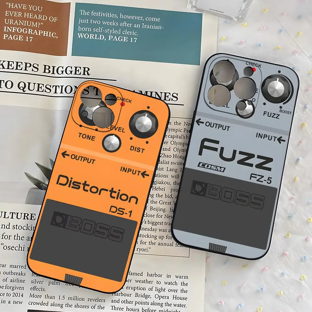 Retro Gitarrenpedal Handyhülle für iPhone 17 16 15 11 12 14 13 Pro Max Mini XS X XR 7 Plus 17E Stoßfeste Silikonhülle Fundas – Detail 1