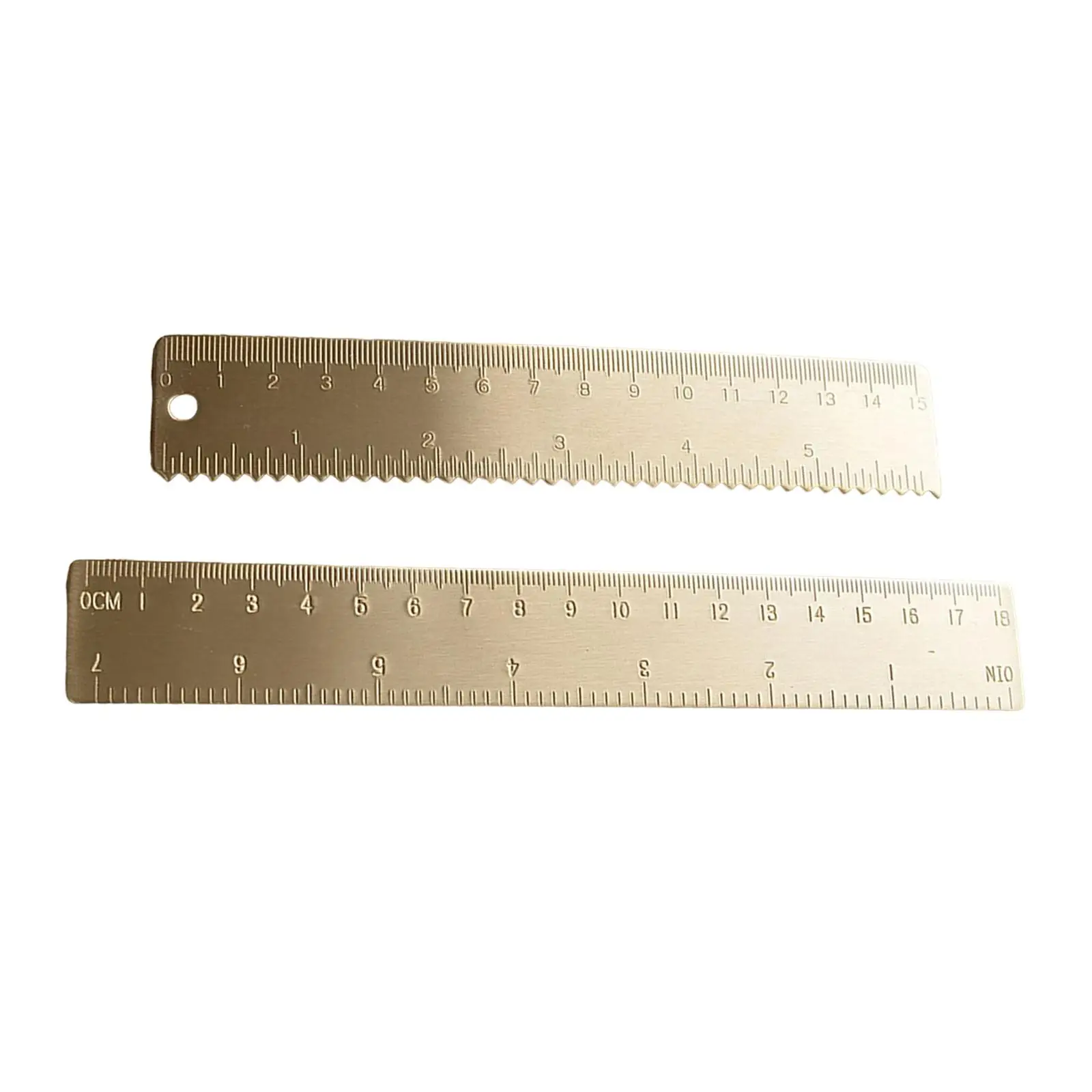 Brass Scale Ruler Bookmark Ruler Measuring Tool for Notebooks line Drawing Draftsman