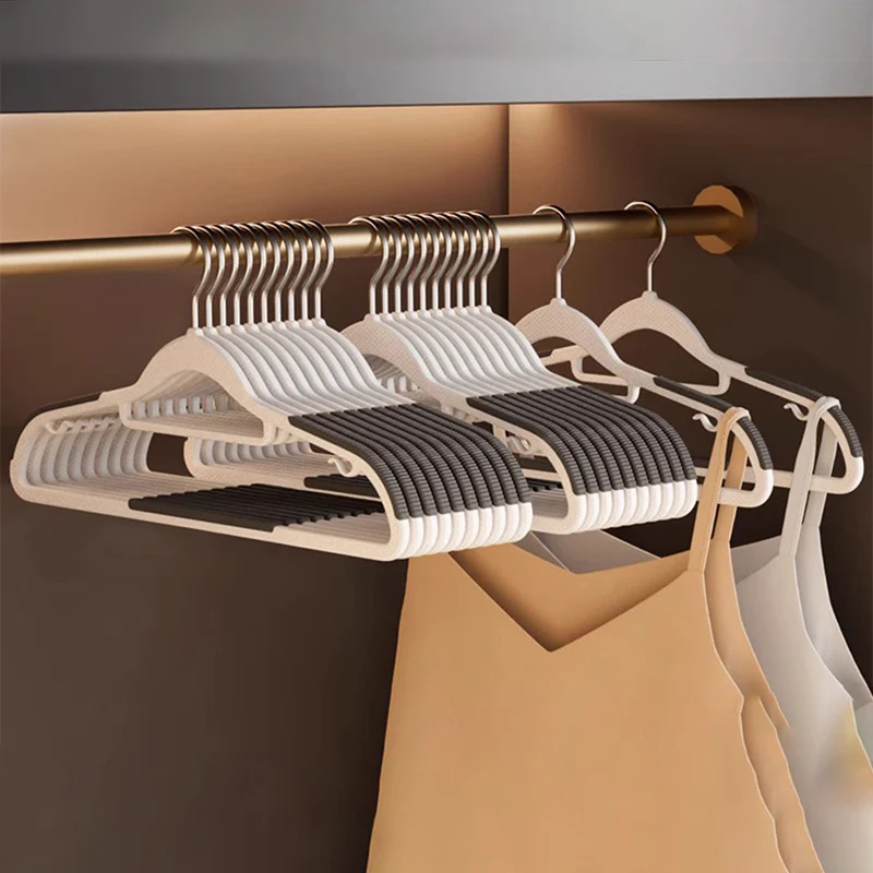 10PCS Clothes Rack Non-slip Non-marking Dry Wet Dual-use Drying Hangers Hook Space Saving Durable Multifunction Household Hanger