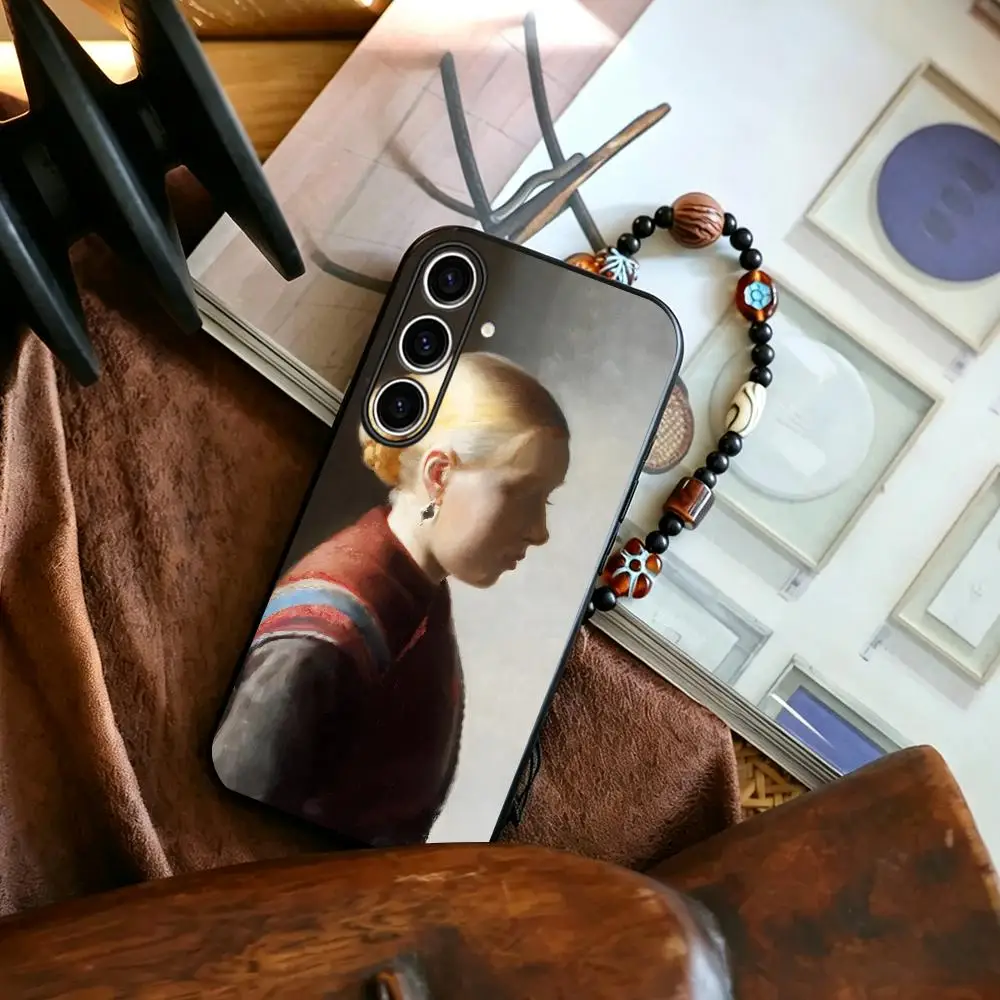 Michael Peter Ancher Art painting  Phone Case For Samsung Galaxy S26 S25 S24 S23 S22 S21 Plus Ultra Fold A Soft Black