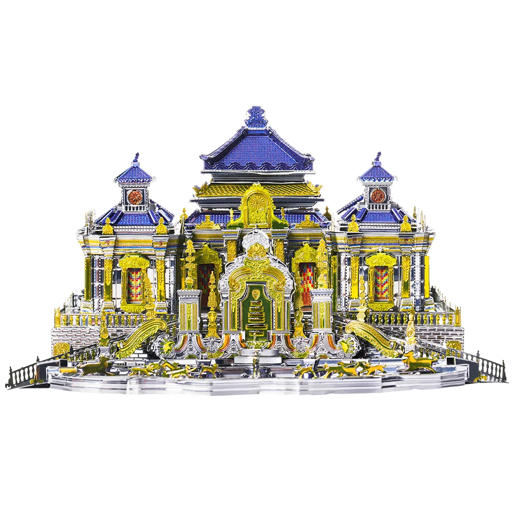 Piececool 3D Metal Puzzle The Old Summer Palace Metal Model Kits Assembly DIY Jigsaw Building Blocks for Home Decor Best Gifts