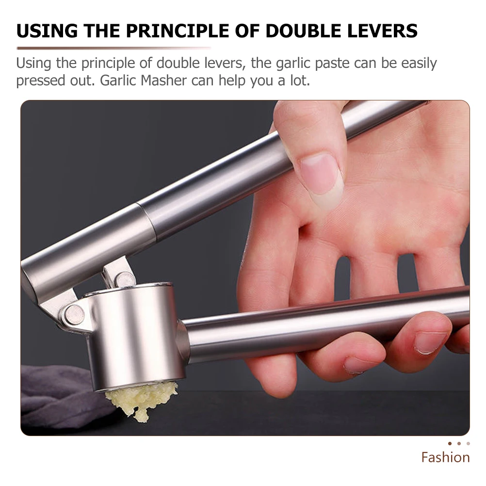 

Stainless Steel Presser Heavy Duty Manual Crusher Kitchen Gadget Corrosion Resistant Garlic Masher Tool Multipurpose
