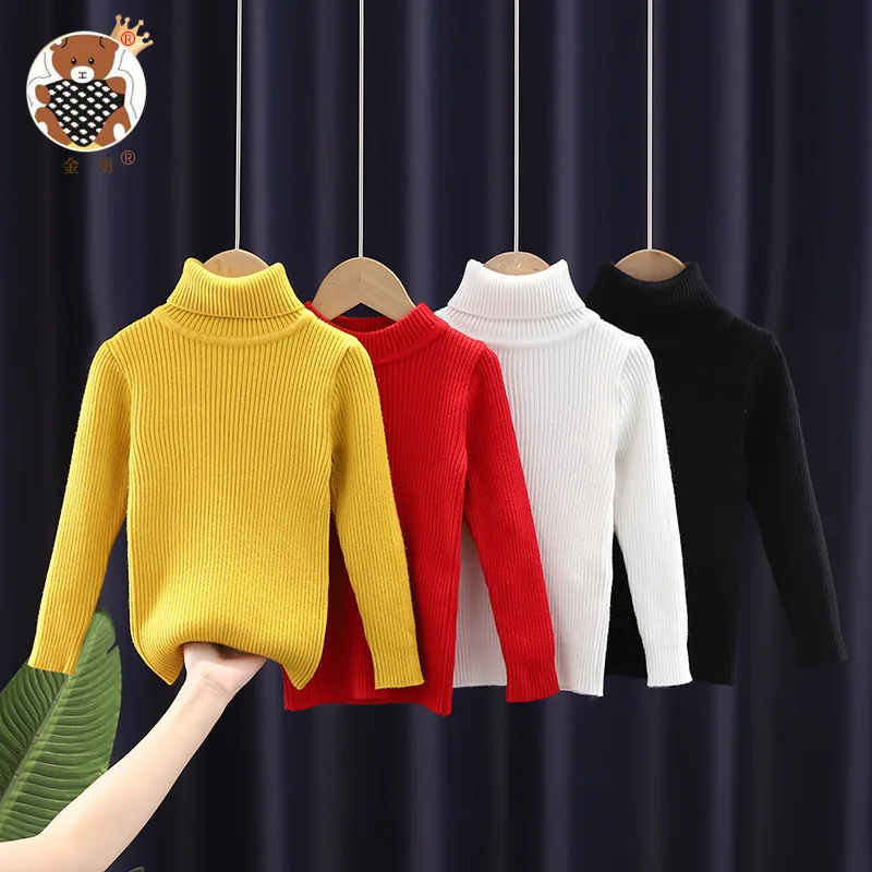 

The new children's children's wear turtleneck knitting sweater baby hair han edition render unlined upper garment