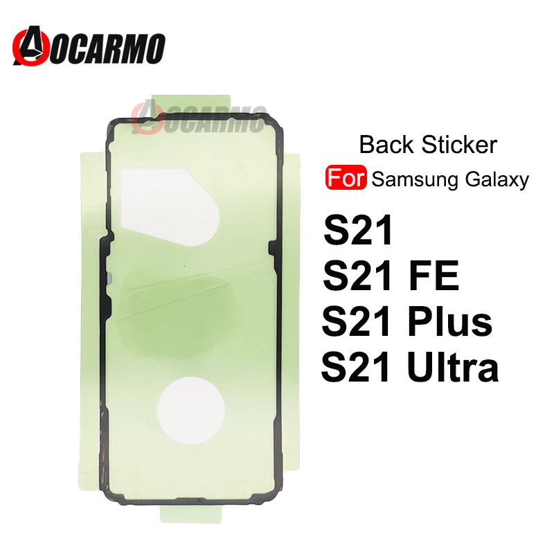 Naklejka tylna do Samsung Galaxy S21 Plus Ultra S21FE S21+ S21U Tylna pokrywa Wodoodporny klej Części zamienne