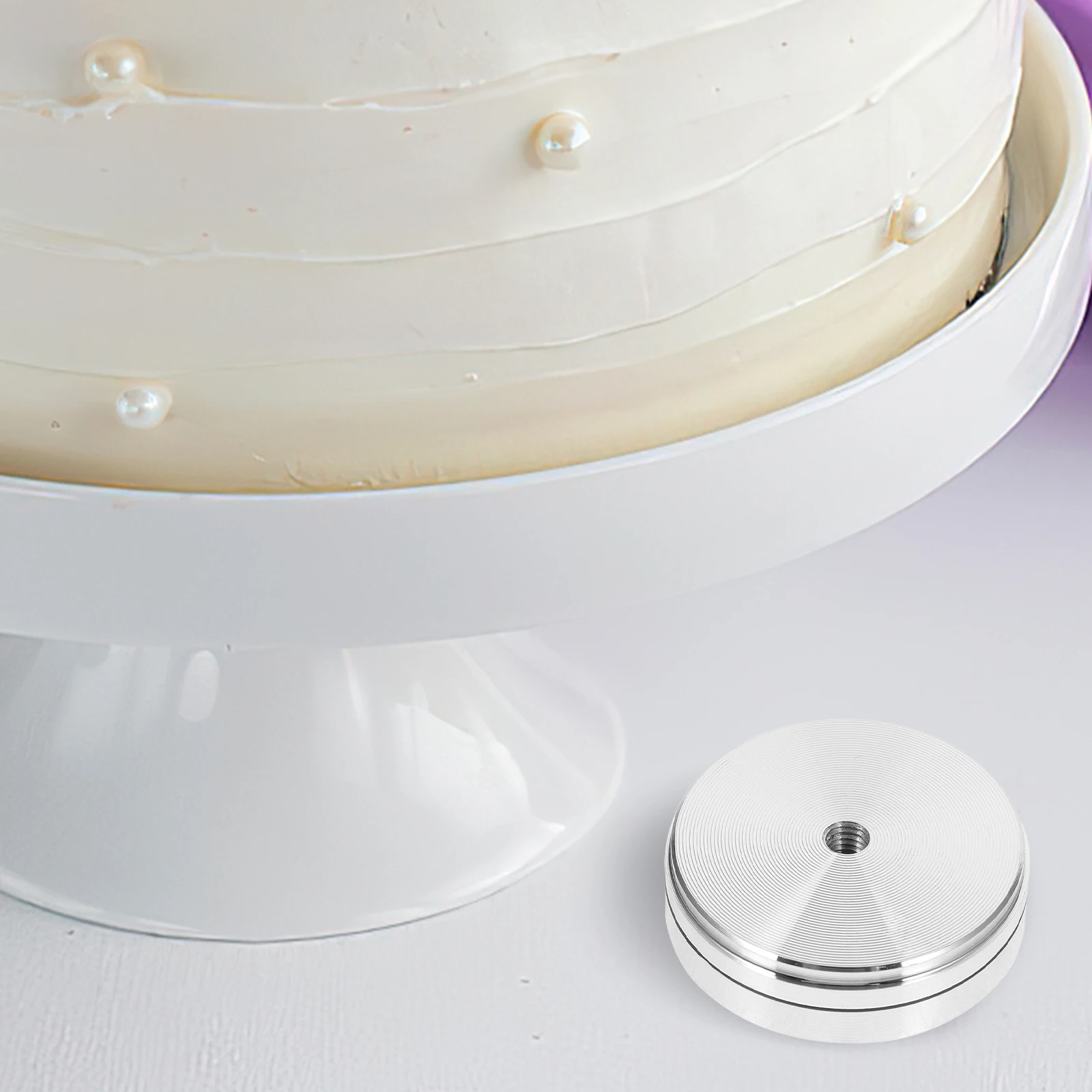 

Rotating Turntable Sturdy Aluminum Alloy Base For Dining Table Household Restaurant Heavy Duty Household Turntable Base Swivel