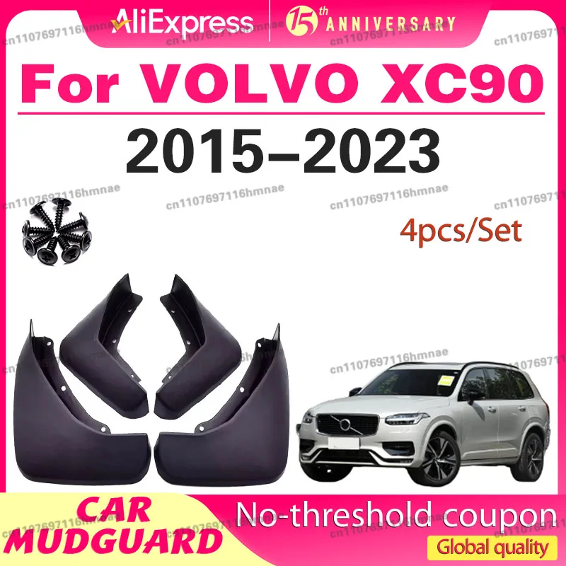 

4pcs Mudguards for Volvo XC90 2015-2023 Fender Mud Flap Guard Splash Car Auto Styline Front Rear 2016 2017 2018 2019 2020