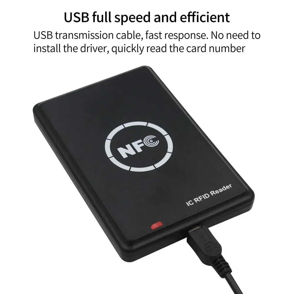 NFC RFID เครื่องถ่ายเอกสารเครื่องถ่ายเอกสาร 13.56Mhz Keyfob Smart Card Reader Writer INDUCTIVE Card Integrated Card Reader UID EM4305 การ์ดหมวดหมู่