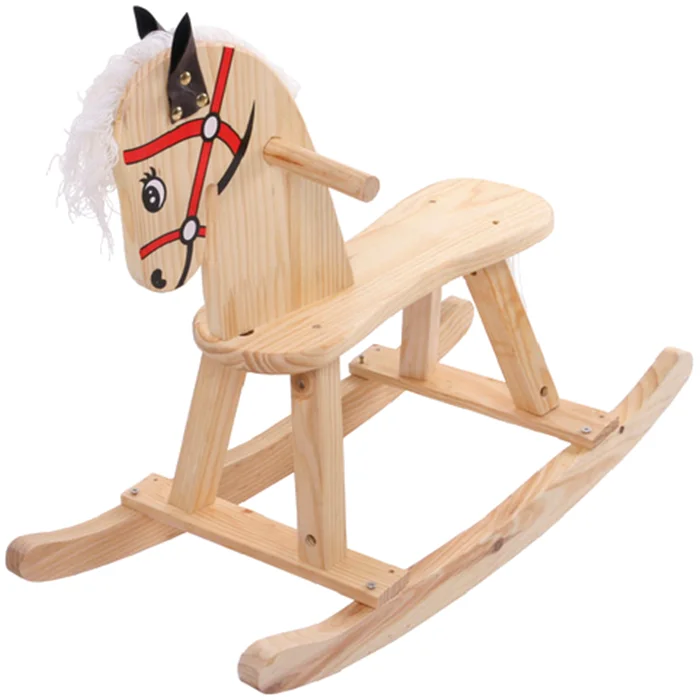 Custom kids wooden rocking horse for kids,solid wooden horse for children