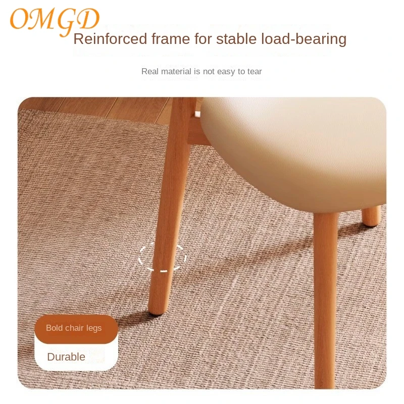 OMGD Modern Simple Iron Dining Chair Home Dining Room Dining Chair Scandinavian Designer Premium Feeling Backrest Chairs Sub