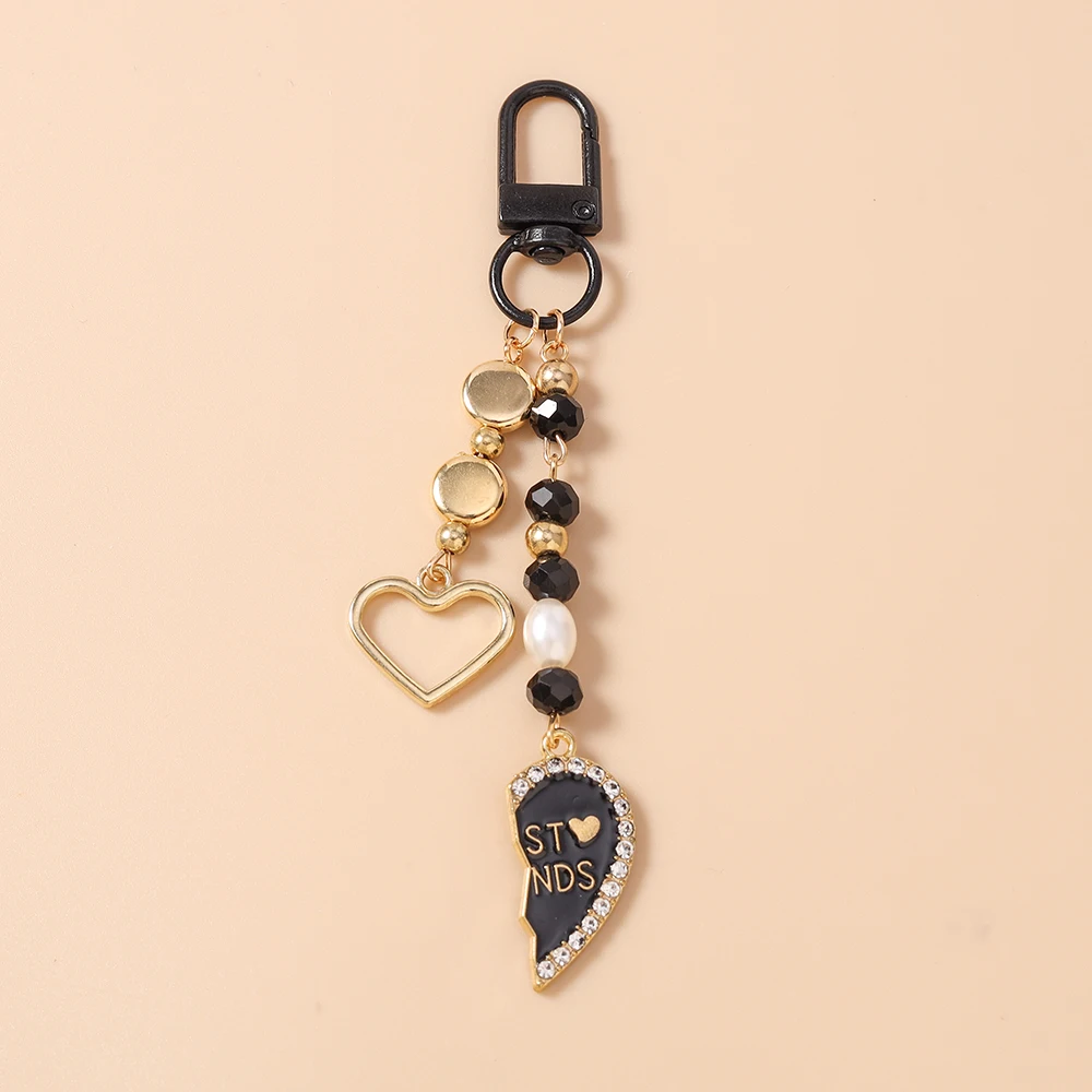 Aihua Niedlicher Kristallherz-Schlüsselanhänger für Beste Freundinnen, Frauen und Mädchen, BFF-Schlüsselring-Anhänger zur Handtaschendekoration, DIY Handgemachter Schmuck Geschenk – Detail 11