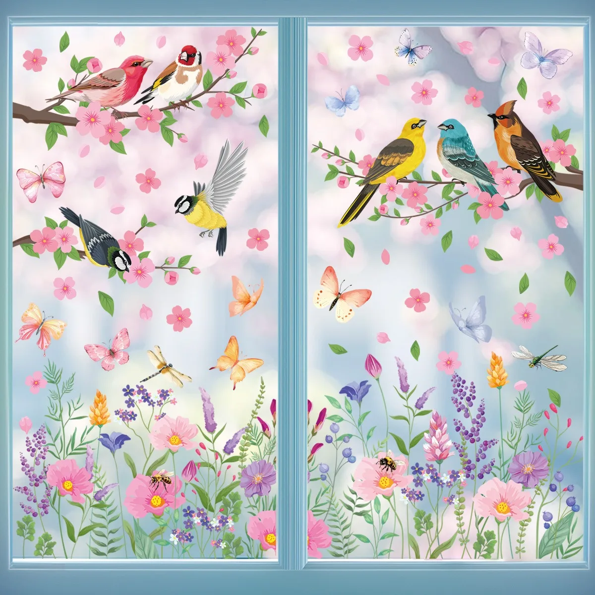 Picture 4: Spring Butterfly Stickers Removable Static Cling Window Wall Glass Decor No Glue Self Adhesive Decals for Home Office