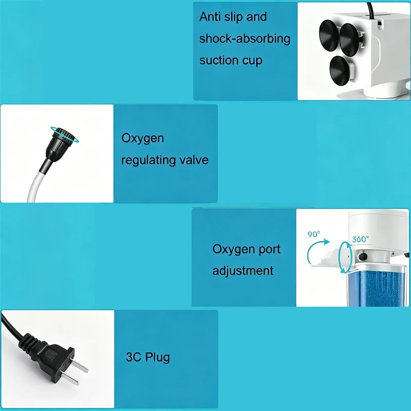 Aquarium-Filterpumpe Fischbecken Tauchbare Luft-Sauerstoff-Belüfterpumpe Interne Wasserpumpe 220V Anti-Rückfluss-Wasserpumpe Wellenerzeuger ﻿ – Detail 7