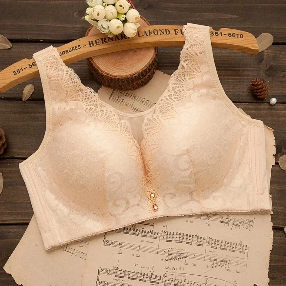 Push Up Lace Bras for Women Sexy Plus Size Brassiere Comfort Underwear Female Wide Straps on The Back Sutian Feminino