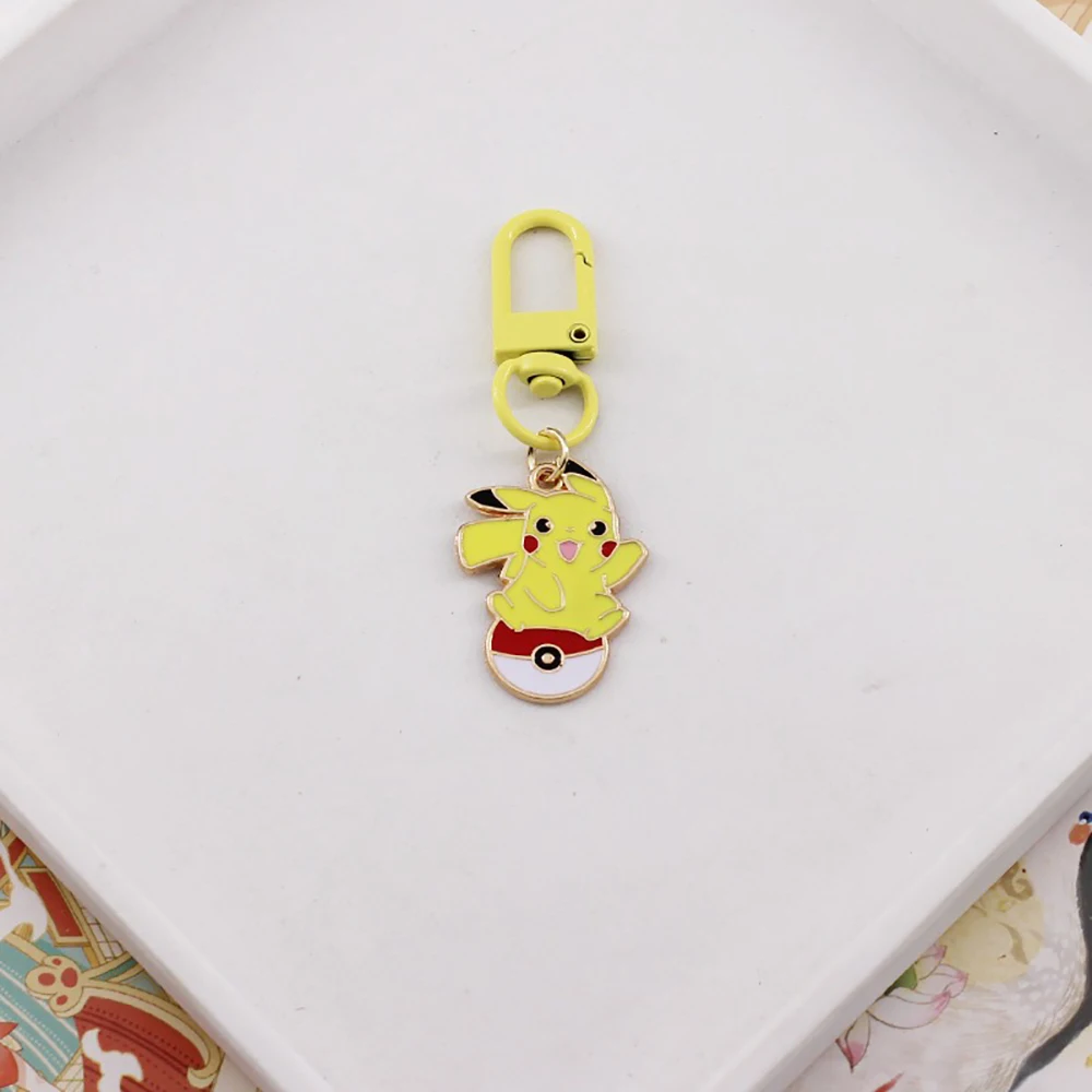 Pokemon Keychain Squirtle Bulbasaur Pikachu Cartoon Key Chain Pendant Alloy Pokémon Keyring Bag Pendant Accessorie Jewelry Gift image 4