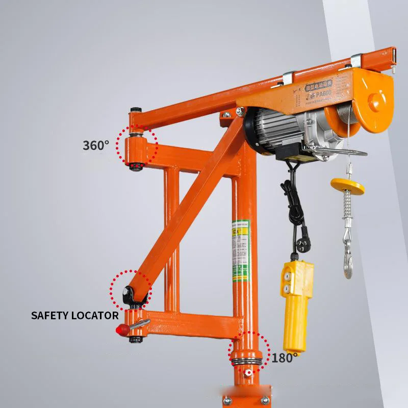 Articulated Boom Crane, Home-Use Wall-Mounted Crane, 220V Electric Hoist, Wall-Mounted Decorative Crane, Rotatable (Customized)