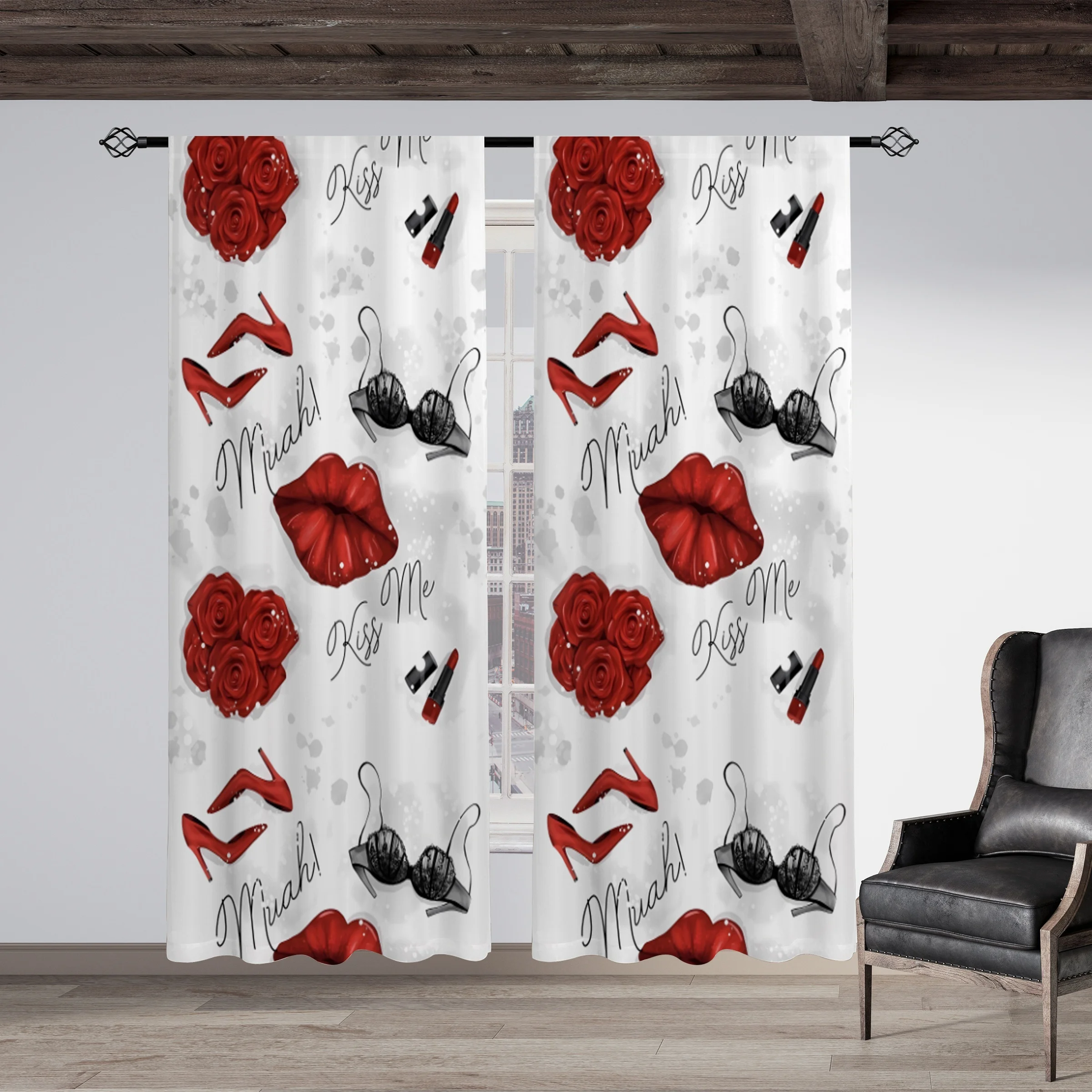 Conjunto de Cortinas com Estam - Home Textiles Luxury Curtains avaliação e preço