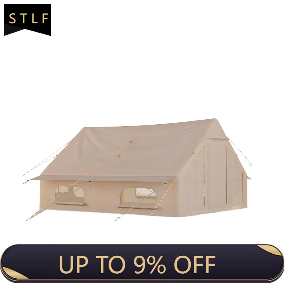 

Надувная палатка для кемпинга на 4-8 человек, 4-сезонная, высоководонепроницаемая, ветрозащитная, из ткани Оксфорд, с насосом, быстрое автоматическое раскрытие, люкс-класс